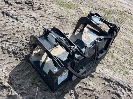 2025 Wolverine GB-11-72W 72in Dual Cylinder Hydraulic Grapple Bucket Skid Steer Attachment