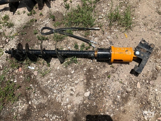 2025 Hydraulic Auger Mini Excavator Attachment w/ 2 Bits