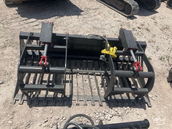 2025 WILDKAT 72in Dual Cylinder Rock Grapple Skid Steer Attachment