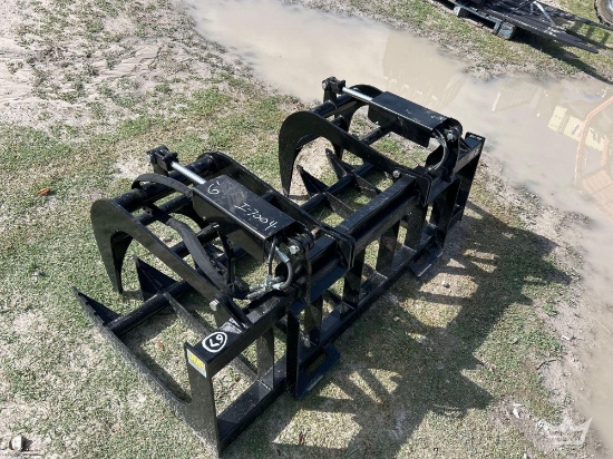 2025 JMR 72in Dual Cylinder Hydraulic Root Grapple Skid Steer Attachment
