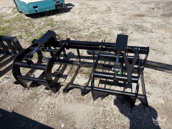 2025 JMR 72in Dual Cylinder Hydraulic Root Grapple Skid Steer Attachment