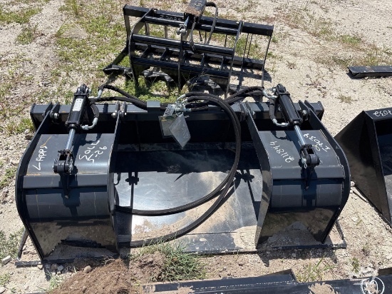 2025 72in Dual Cylinder Grapple Bucket Skid Steer Attachment