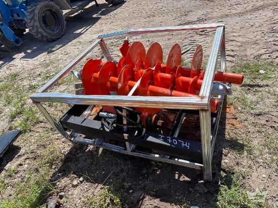 Hydraulic Auger Set Skid Steer Attachment