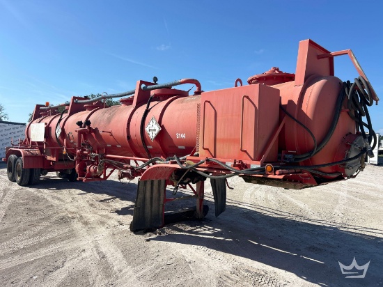 2012 Tiger 44ft. 2,000 Gallon T/A Vacuum Tanker Trailer
