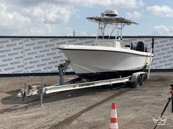 2010 25ft Bluewater 23T Center Console Boat w 27ft Continental T/A Boat Trailer,