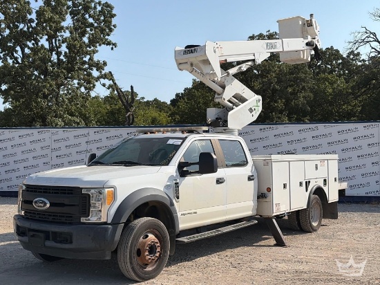 2017 Ford F-550 Crew Cab Versalift VST 40I 40ft. Material Handling Bucket Truck