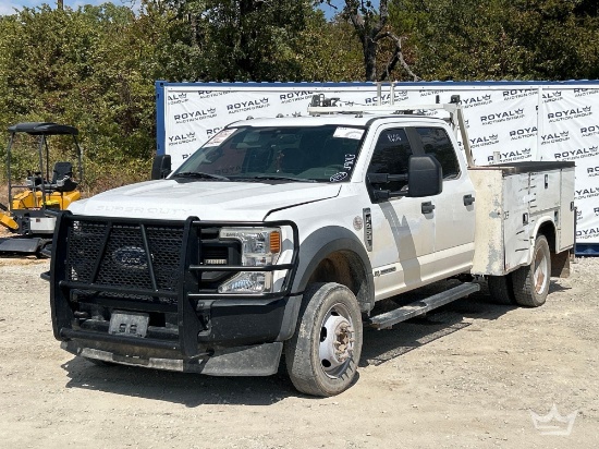 2021 Ford F-450 4x4 Crew Cab Venturo ET12 KX 3,500lbs Crane Service Truck