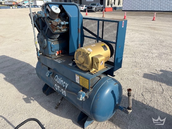 Quincy QT25A Horizontal Duplex Electric Air Compressor