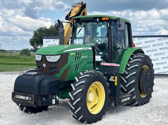 2013 John Deere 6125M 125HP 4WD Agricultural Tractor w/ Slope Mower