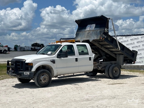 2008 Ford F-350 4x4 Crew Cab Mason Dump Truck