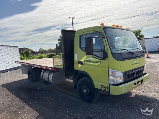 2007 Mitsubishi Fuso FE85D 18ft FlatBed Truck,