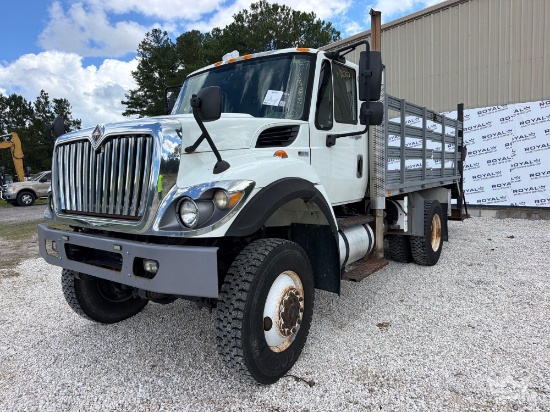 2013 International WorkStar 7300 Stake Body Flatbed Truck