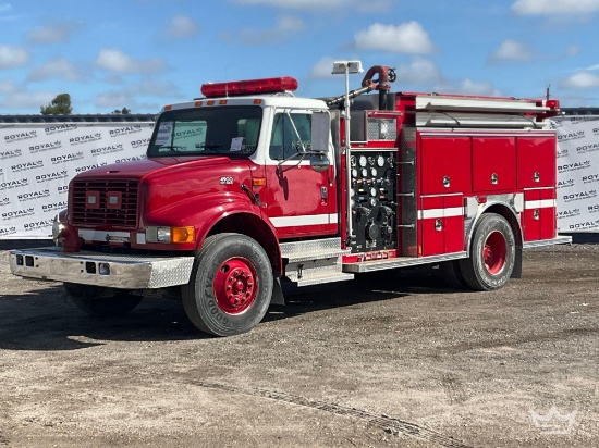1997 International 4900 1,000 Gallon Pumper Fire Truck