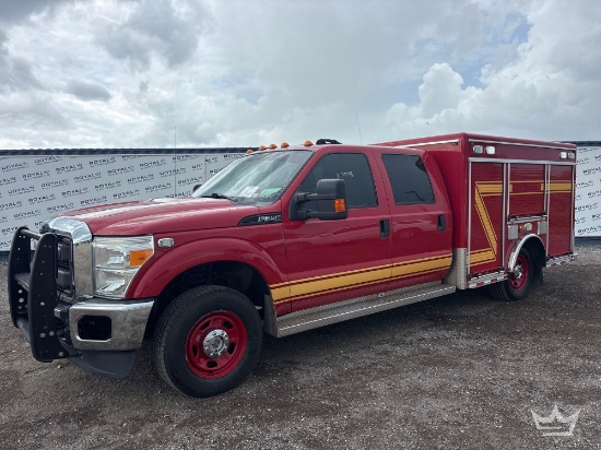 2015 Ford F-350 4x4 Crew Cab Fire Rescue Truck