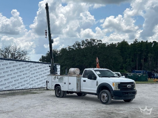 2017 Ford F-550 4x4 Venturo ET25KX 5,000 lb. Crane Service Truck