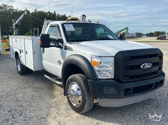 2012 Ford F-550 4x4 Venturo CE6K 2,000lb. Crane Service Truck