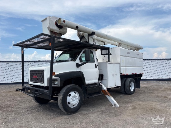 2008 GMC C7500 Altec LRV55 55ft Forestry Chipper Bucket Truck