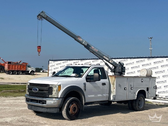 2017 Ford F-550 4x4 Venturo ET25KX 5,000 lb. Crane Service Truck