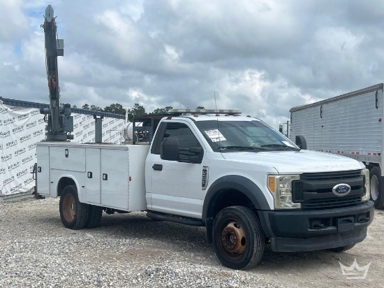 2017 Ford F-550 4x4 Venturo FT25KX 5,000lb. Crane Service Truck