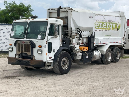 2019 Peterbilt 520 Labrie Side Loader Garbage Truck