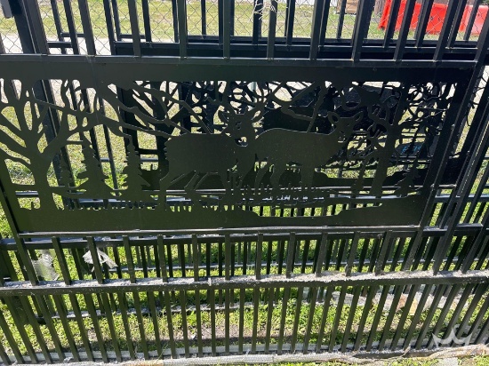 2026 20ft. Bi-Parting Iron Gate Deer Style
