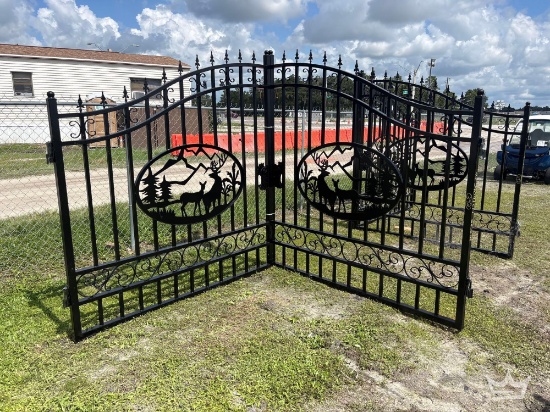 2026 Greatbear 14ft Bi-Parting Iron Gate Deer Style
