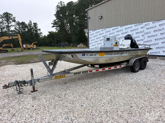 2000 Seaark John Boat w 2010 Road King Trailer T/A Trailer