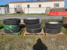Lot of 8 Miscellaneous Truck Wheels and Tires