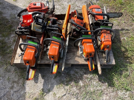 Lot of 10 Miscellaneous Chainsaws