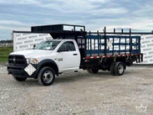 2018 Ram 5500 4x4 Palfinger Stake Bed Gas Cylinder Delivery Truck