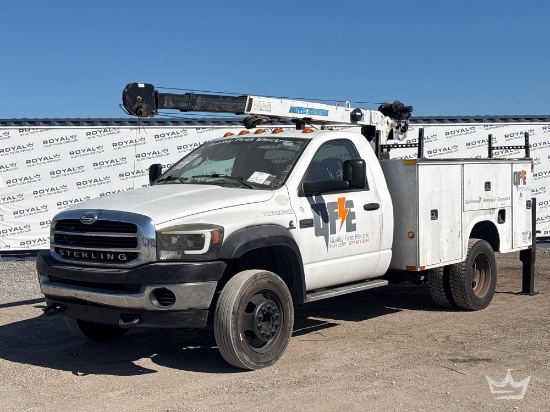 2008 Sterling Bullet Auto Crane 5005H 5000LB. 4x4 Crane Truck