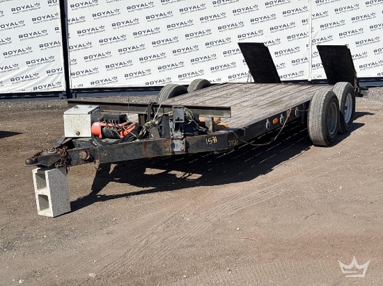 1999 Hoss 12ft Flatbed Equipment T/A Trailer