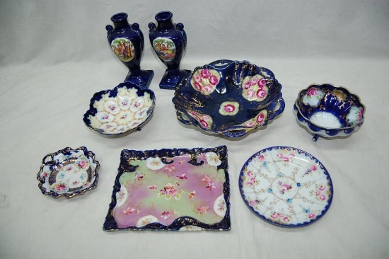 p145-520-30094- Cobalt Blue Decorative China Pieces