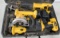 Dewalt 18V combo kit including drill, sawzall, circular saw and light. Note