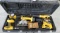 Dewalt 18V combo kit including drill, various saws and light. Note: Works.