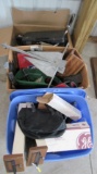(3) Boxes including boat anchor, hand tools, garage items, etc.