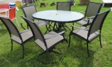 Patio table with (6) chairs.