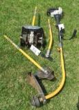 Ryobi 31CC gas weed whip, garden tiller, edger and brush cutter. Note: Pull