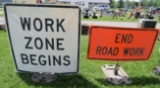 (2) Construction road signs including 