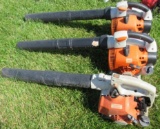 (3) Stihl gas blowers including BG86, BG55. Note: (1) Runs, (2) are locked