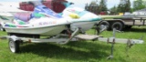 Pair of jet skis & trailer including 1996 Yamaha 760 Wave Runner and 1994 K