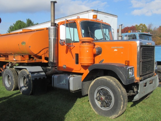 1985 GMC General Day Cab with 350 Cummins, Allison Auto, MT75CR, 27,424 Miles. (Orange)