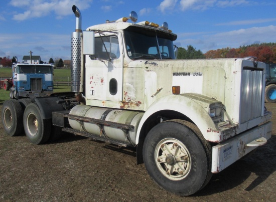 1981 Western Starr Dab Cab with 230 Cummins, 10 Speed, Runs Rough.  Non Running. (White)