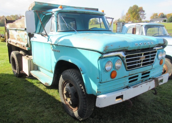 1966 Dodge D500 Dump Truck with 318 Gas, 4 Speed, 2 Speed Rear End.