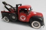 Tin Metal Texaco Tow Truck. Measures 13