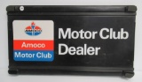 Amoco Motor Club Dealer Plastic Sign. Measures 13
