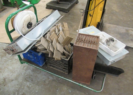 Rolling Shop Cart With Contents Includes 200 Amp Panel, Plastic Markers, Br