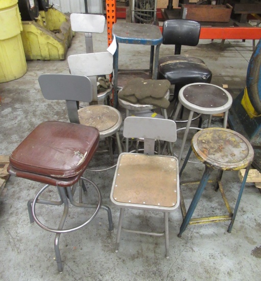 (12) Assorted Shop Stools.