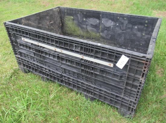 Plastic Bin. Measures 33" H X 74" W X 48" D.