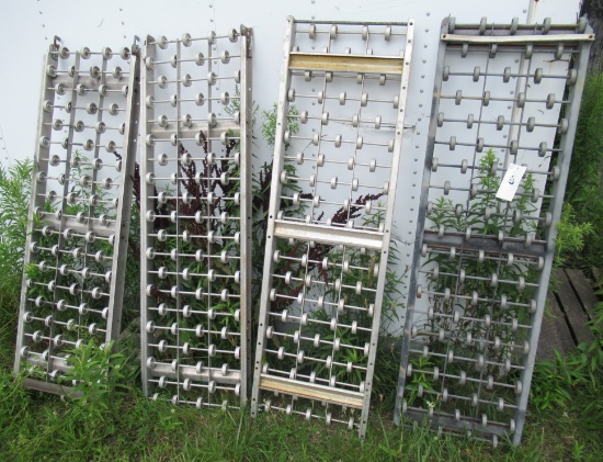 (4) Sections Of Hytrol Rollers. Each Measures 5' L X 18" W.